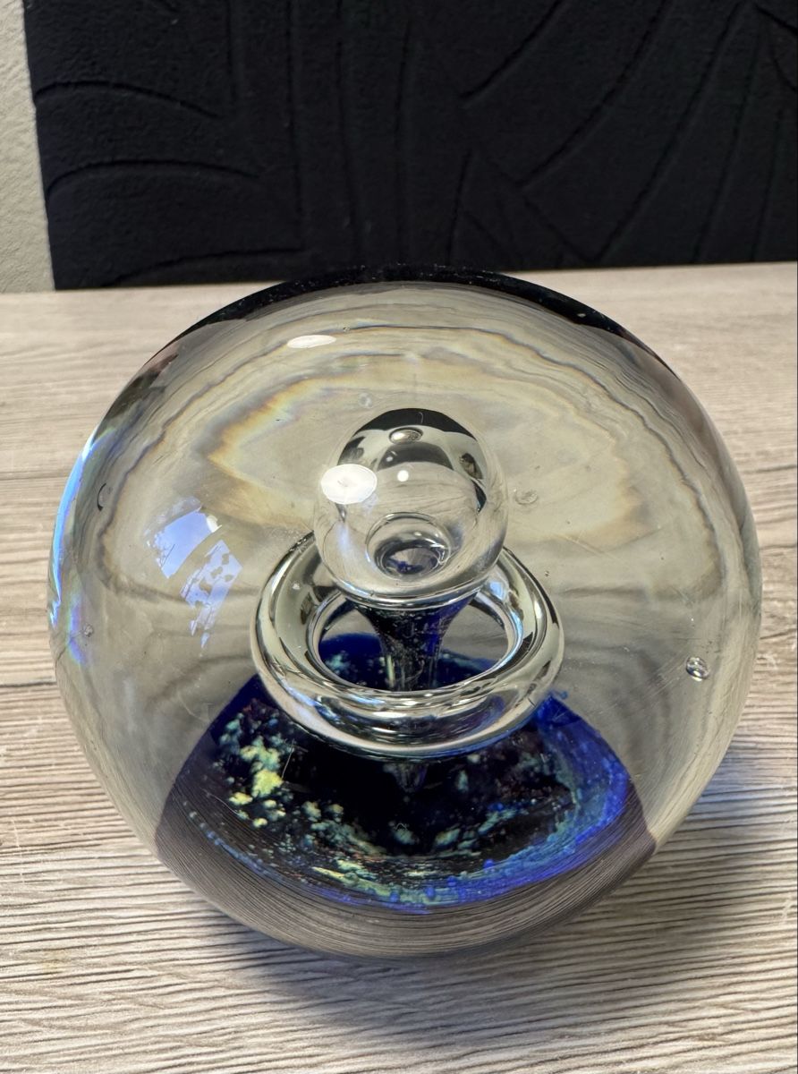 Murano Gläser: Murano Glas Briefbeschwerer , blau mit Sternenhimmel Design – Gebraucht aus Würenlos von Fejzo1987 2