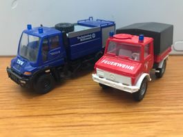 2x Unimog Mercedes Feuerwehr/THW