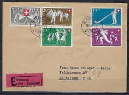 1951 Pro Patria Satzbrief Express 30.XI.51 gestempelt 15272