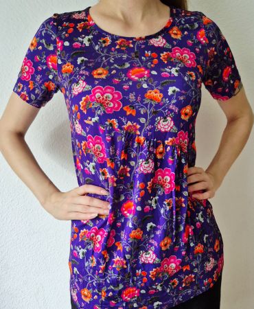 SHIRT MARINA RINALDI XS 34 S LILA ROSA TUNIKA BLUSE tip top