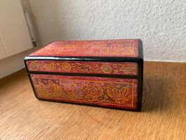 Schöne vintage Holzbox, Handbemalt, Schmuckschatulle