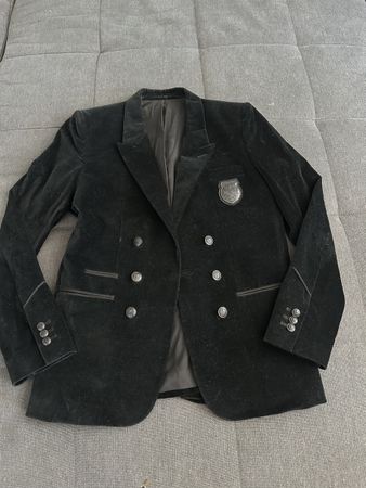 The Kooples Blazer Samt Schwarz Gr 42 M