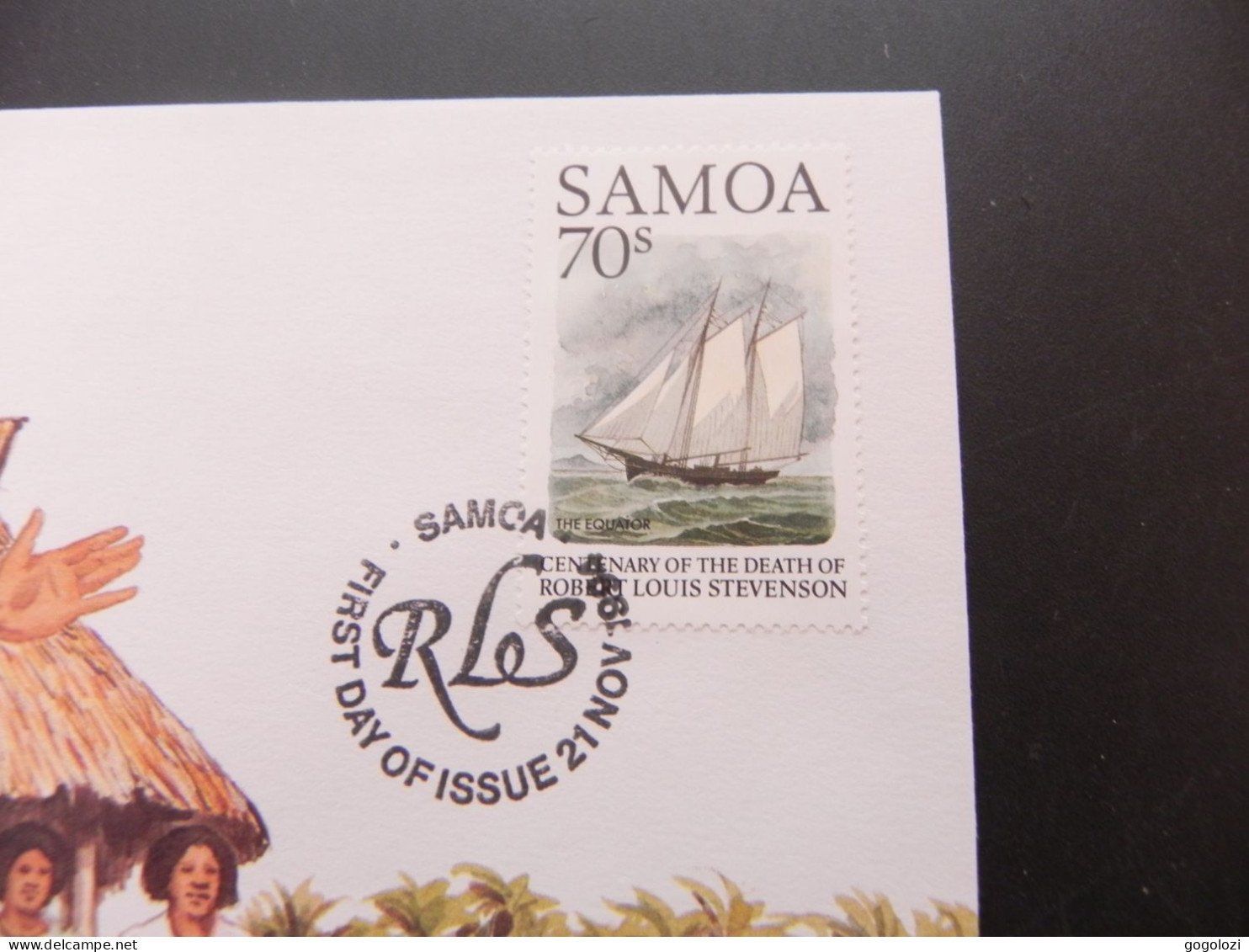 Tutti le monete: Samoa 5 Dollars 1994  Centenary Death Robert Louis Stevenson – Usato da Biel/Bienne venduto da Gogolozi 2