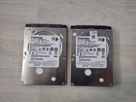 2x Toshiba 1TB 2.5" SATA HDD – SMART geprüft – nur 463/653h