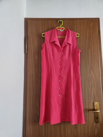 Robe Rose Nacré 100% Soie Taille M/L