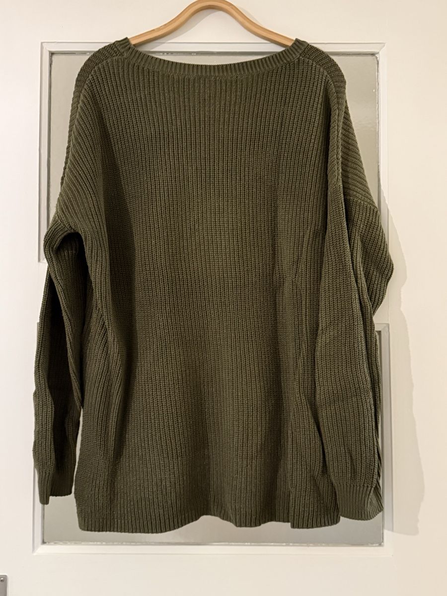 H&M Maglioni & Felpe: H&M Strickpullover in Olivgrün Grösse M – Usato da Basel venduto da zukk_ 3