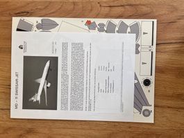 1 Modellbogen Pädagogischer Verlag 11- Swissair- Jet