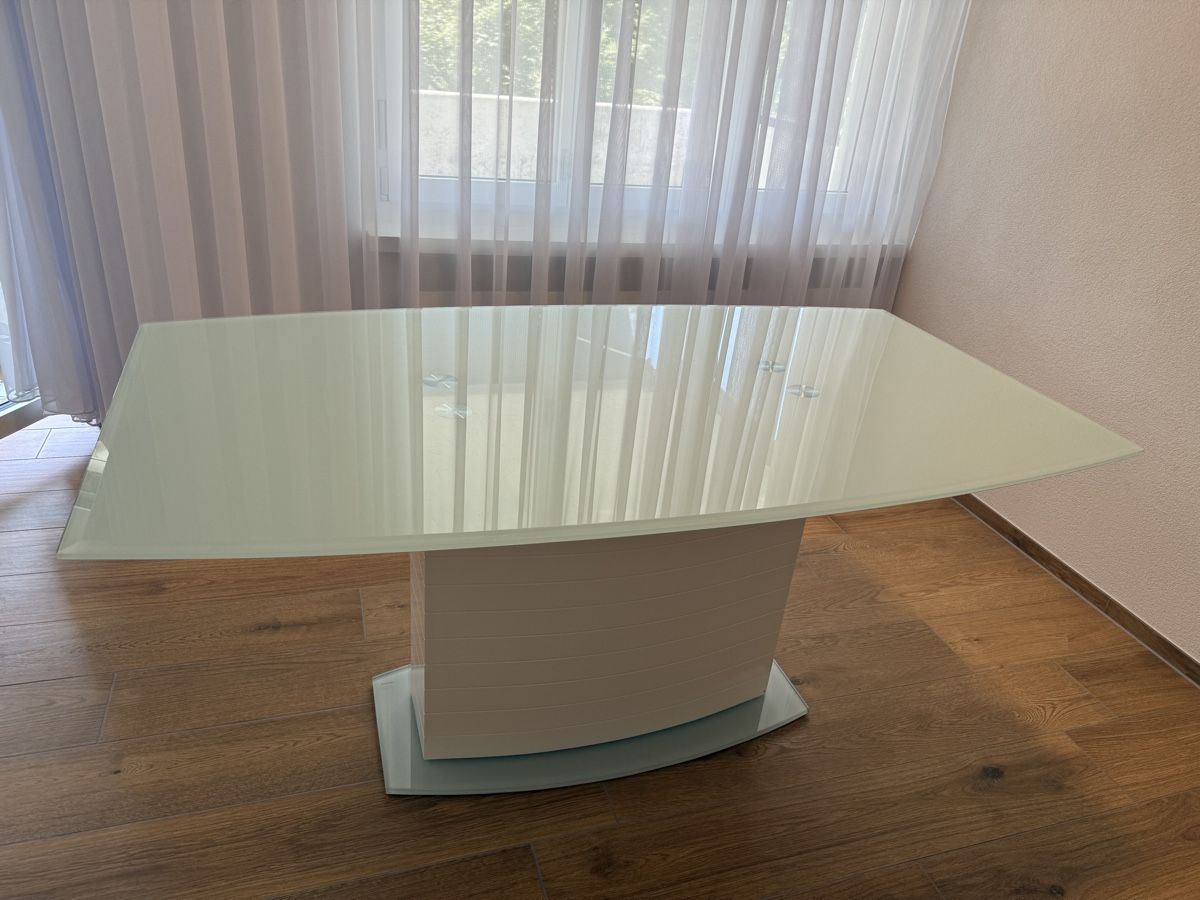 Tavoli: Esstisch Glas weiss 160x90cm – Usato da Aadorf venduto da Lulo1 2