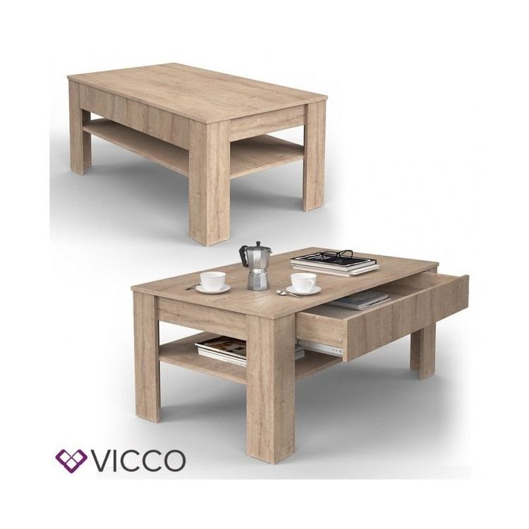 Tische: Couchtisch Beistelltisch mit Schublade Sonoma/Eiche – Neu und originalverpackt aus Wallenwil von toesstal-vertrieb 5