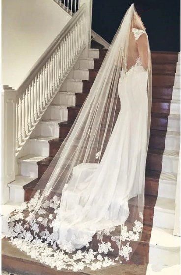 BESTOYARD Brautschleier 2 Meter - Langer Schleier Mit Kamm | Einfacher Einschicht Schleier