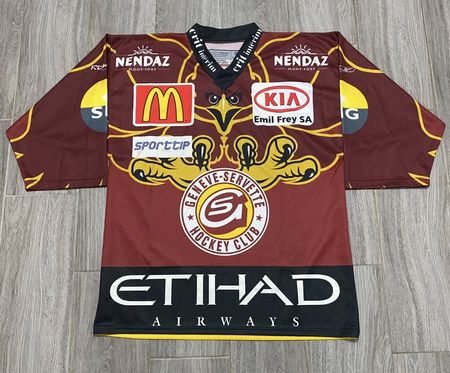 Geneve Servette GSHC Vintage Trikot Maillot signiert