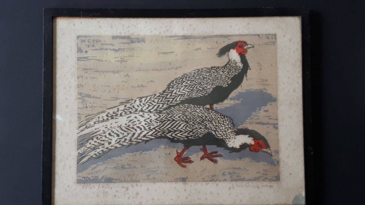 Xilografie: Jugendstil ORIGINAL FARBHOLZSCHNITT SIGNIERT – Usato da Dielsdorf venduto da anabur