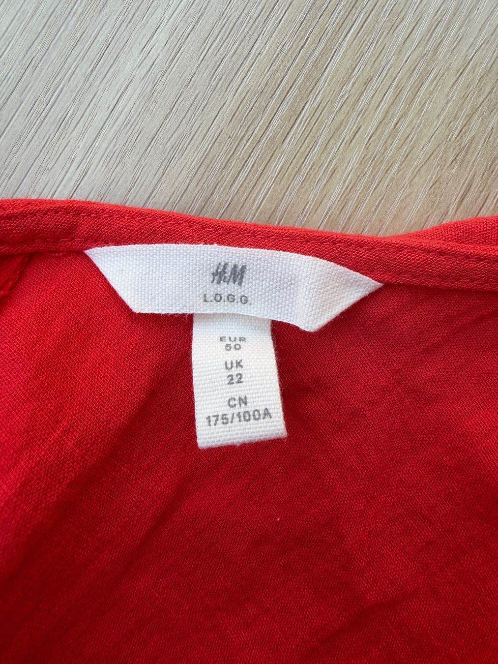 H&M Tute: Leinen Jumpsuit rot Gr. 50 – Usato da Zermatt venduto da cacador 2