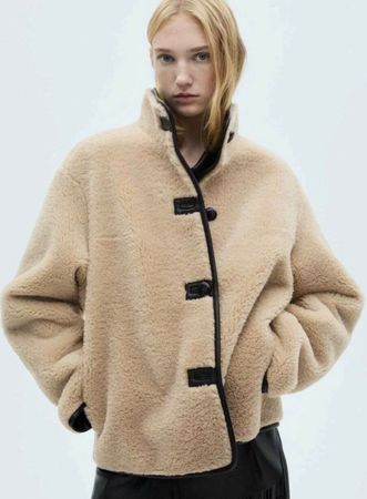 Neu Mango Übergangsjacke, Gr. M, Beige, Schwarz, N.P CHF 169