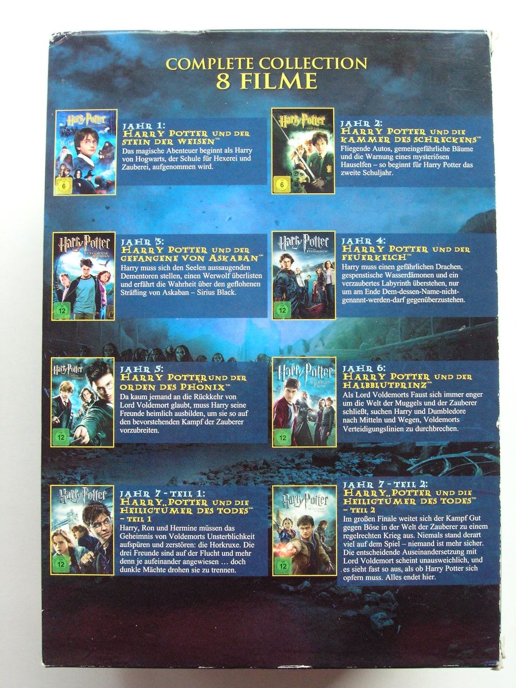 Alle DVDs: HARRY POTTER COMPLETE DVD COLLECTION 1-8 – Gebraucht aus Zuzwil SG von vette13 8