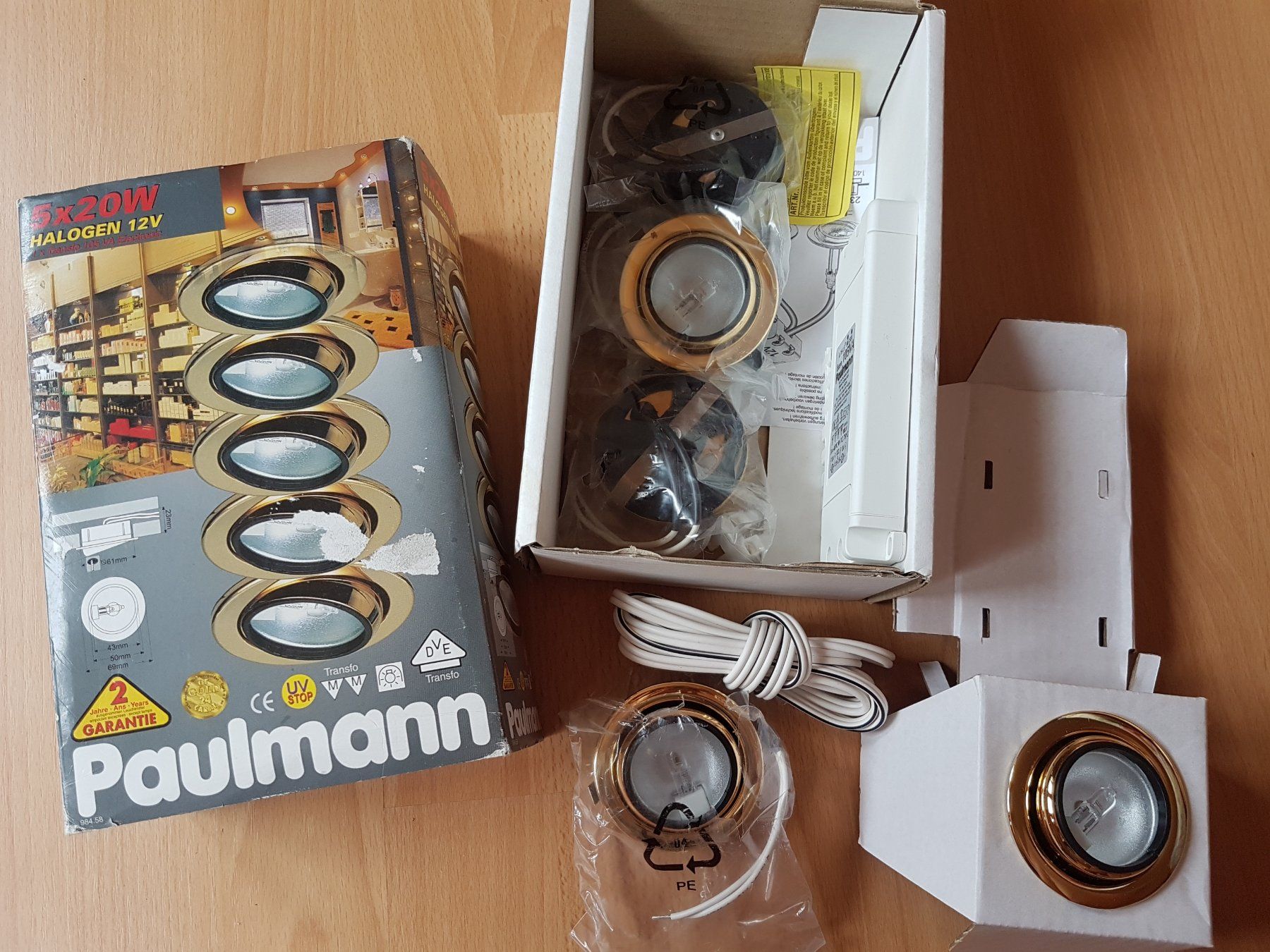 Paulmann Lampade: 5 x HALOGEN-SPOT PAULMANN (NEU) – Nuovo e nell'imballaggio originale da Sax venduto da prinzenrollen 1
