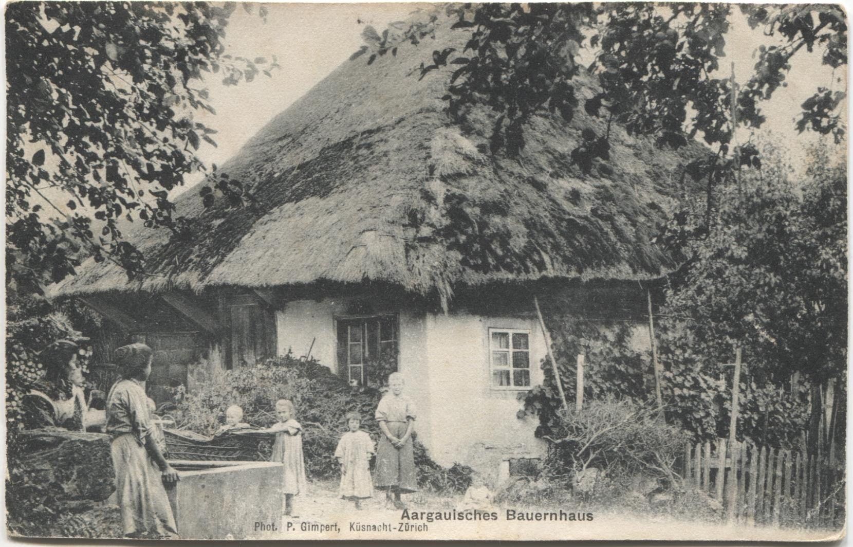Cartoline postali: Aargauer Strohdachhaus 1915 – Usato da Rothrist venduto da Clanx