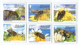 Briefmarken "Bienen". Alderney