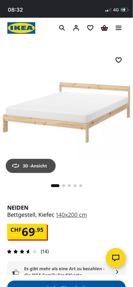 Letti: Bettgestell holz 140x200 – Usato da Zürich venduto da NdgJnc