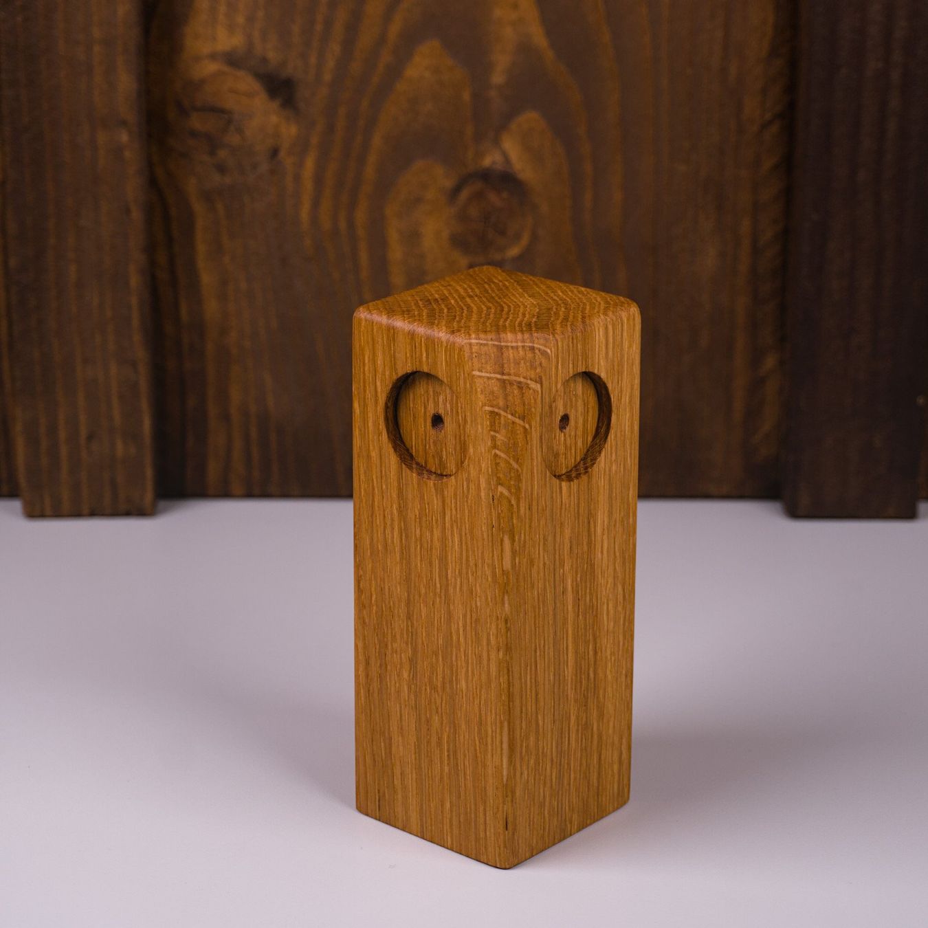 Toutes les décorations: Holzeule aus Eichenholz - Klassisch geölt – Neuf avec emballage d'origine à Hubersdorf par HolzPart 2