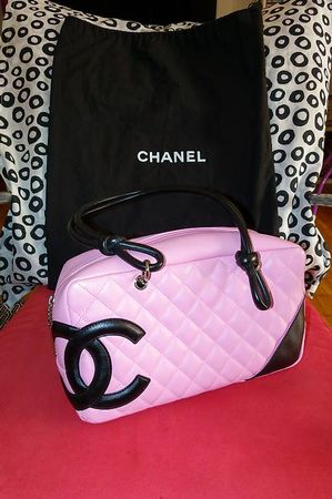 CHANEL Cambon Line Bowling Bag Rosa Kalbsleder