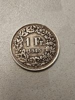 Alte Schweizer 1 Franken 1945 Silber