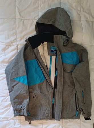 Twintip Damen Ski-/Snowboardjacke – Grösse XS – Grau/Blau
