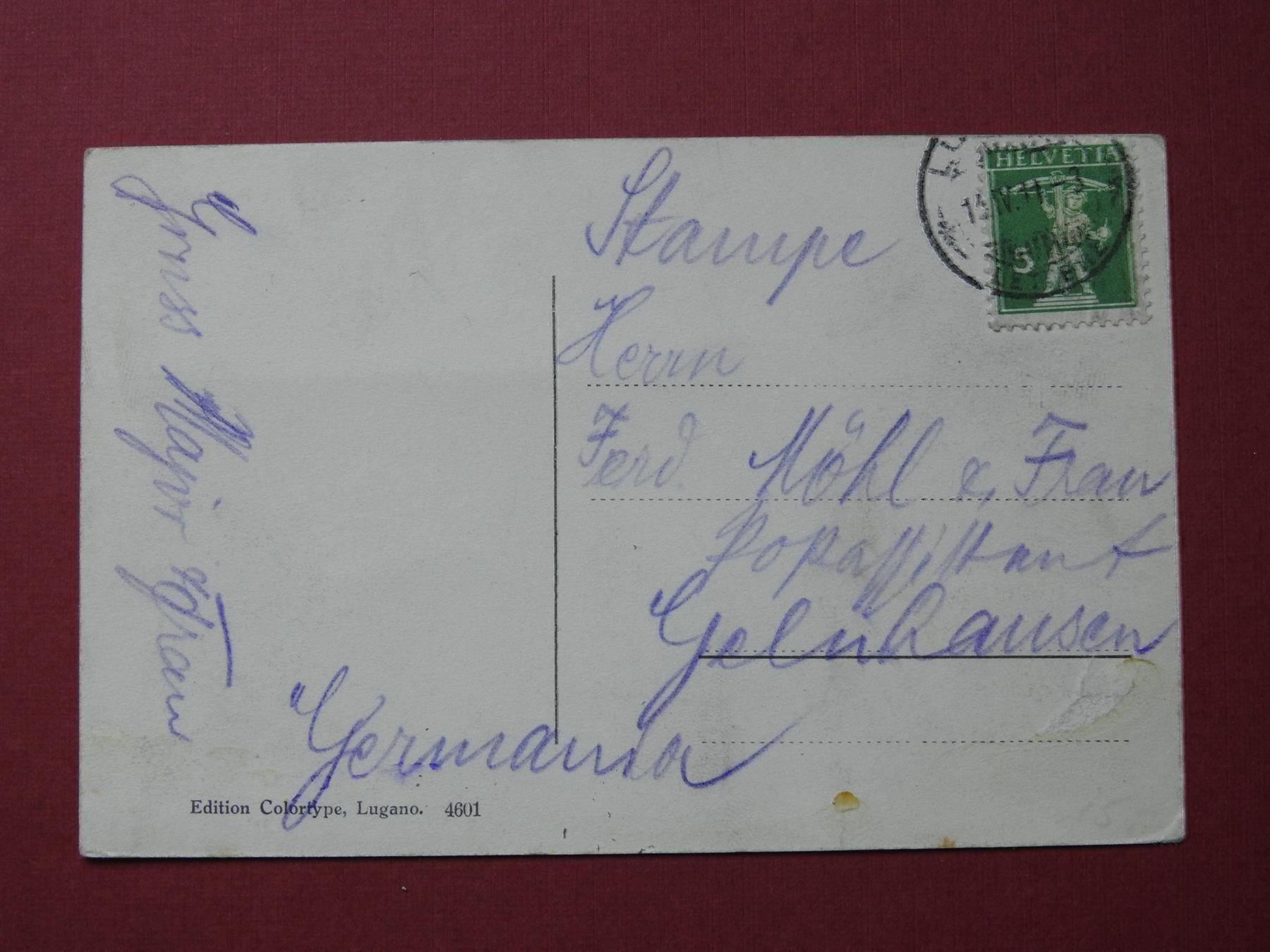 Cartoline postali: LUGANO Paradiso Casttagnola e Porlezza – Usato da Rain venduto da 999-800-K 1