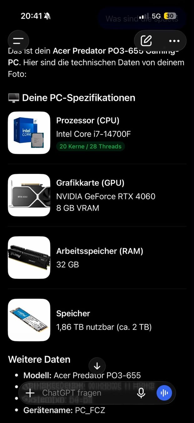 PCs: Predator Gaming Pc – D'occasion à Pfäffikon ZH par zmim1105 4