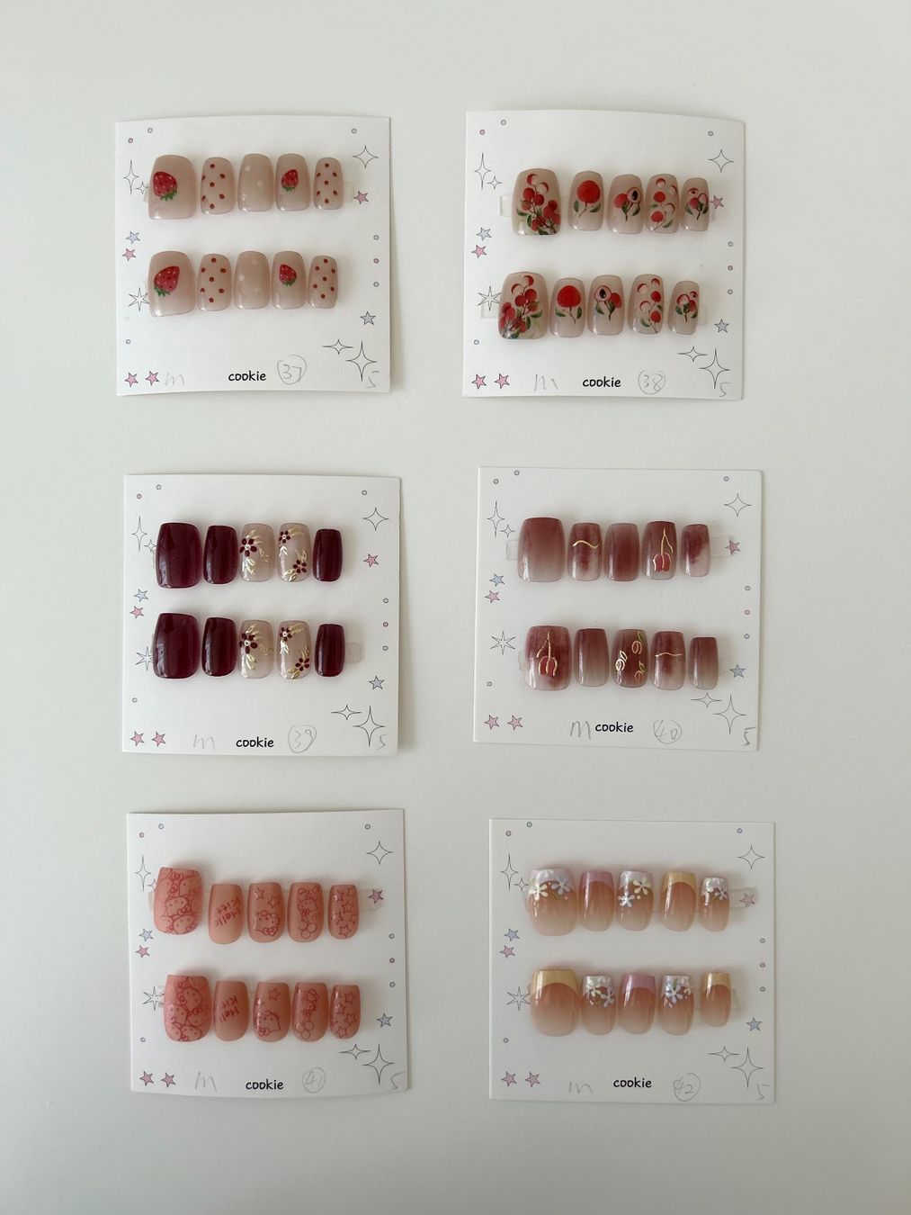 Unghie finte: Press-on nail  - New - short square & short round - size M – Nuovo (secondo la descrizione) da Basel venduto da lau_982w 2