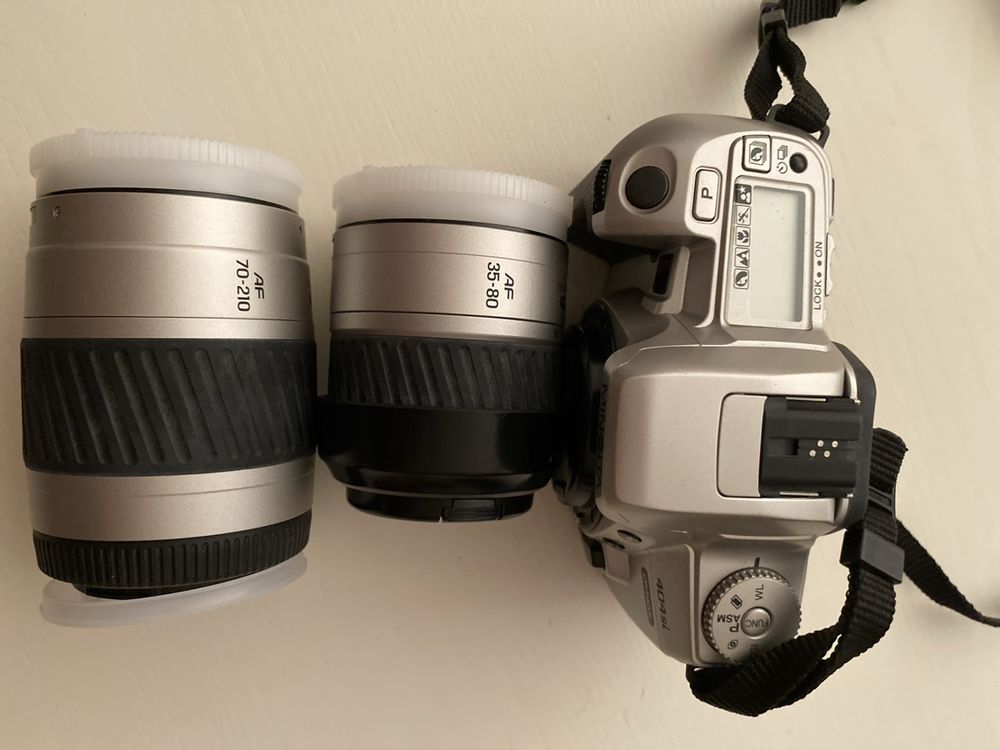 Minolta Fotocamera: Minolta Dynax 404si Spiegelreflexkamera mit 2 Objektiven – Usato da Langenthal venduto da guitarsnrecords 1