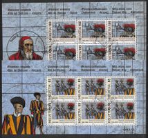M1183 - 2 Feuillets Garde Suisse 1er j.