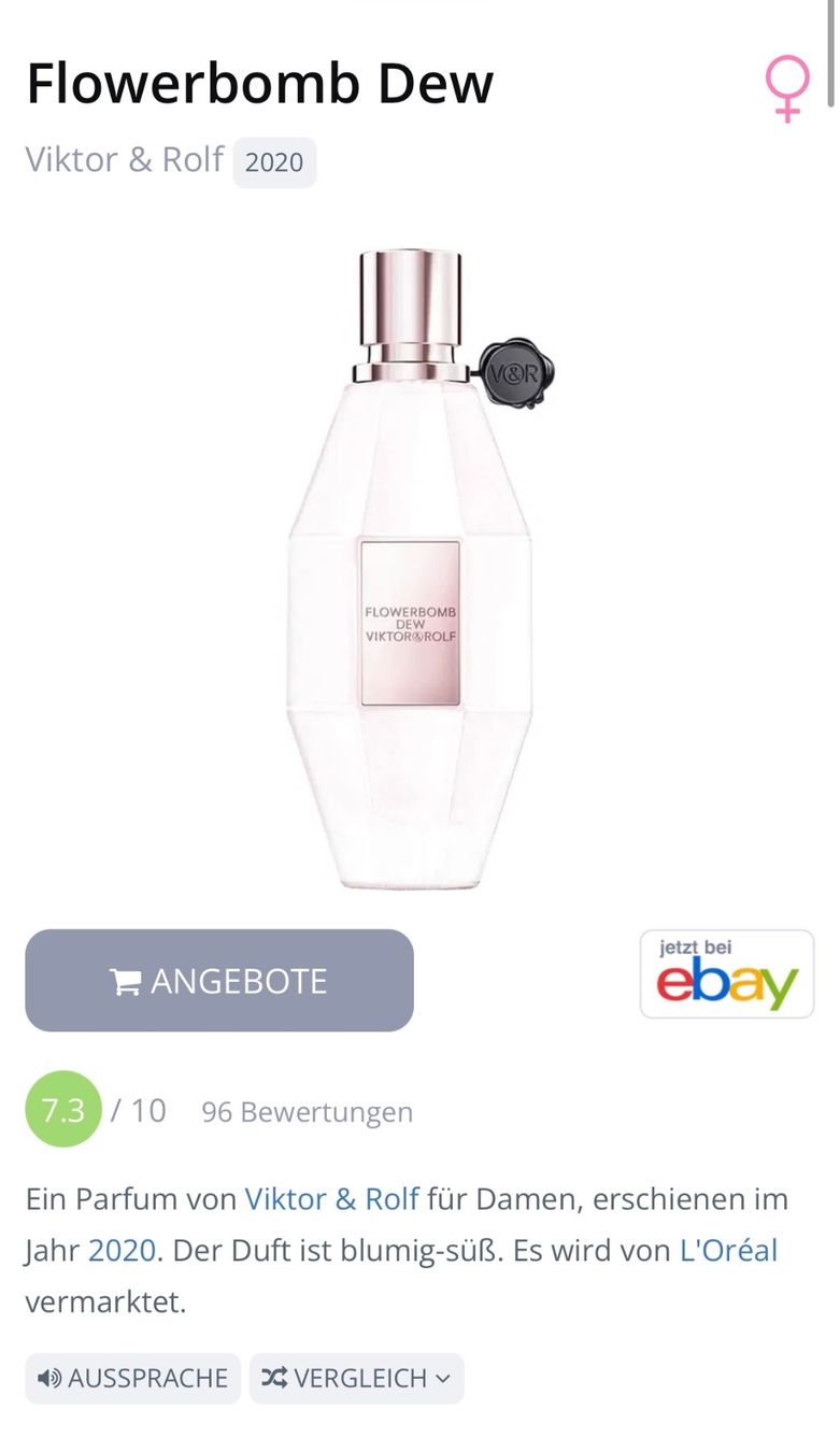 Profumi & Eau de Toilette: Viktor & Rolf Flowerbomb Dew  - EDP - Duftprobe 2ML – Usato da Zürich venduto da deruja 7