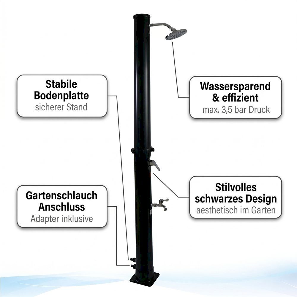 Duschen: Solardusche Gartendusche 35L Schwarz – Neu und originalverpackt aus Bottighofen von zaap 6