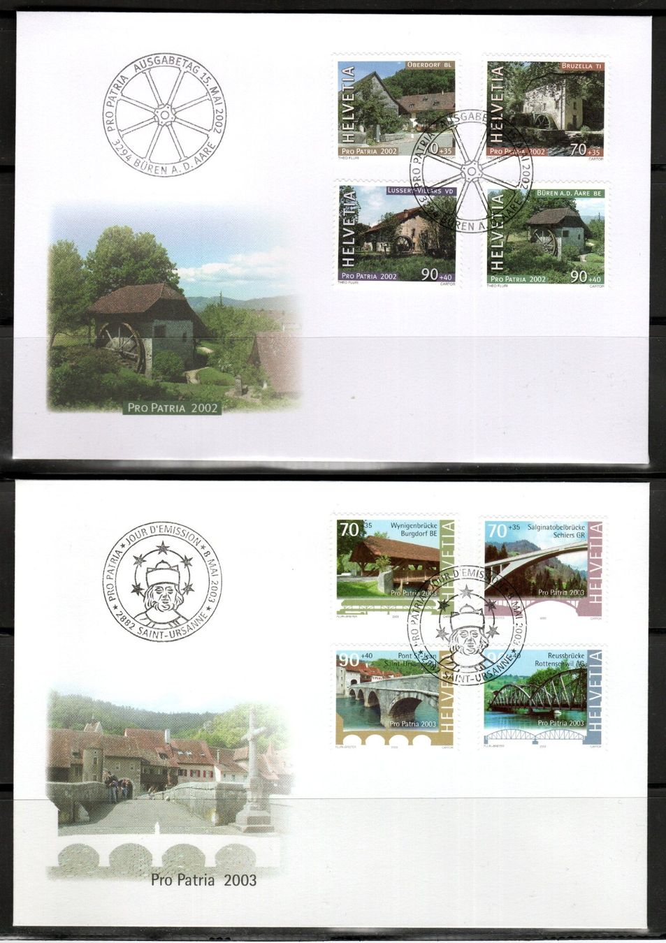 Tutti i francobolli: PP 2000 - 2003 FDC alle blanco siehe Bilder SBK 48.-- – Usato da Stein am Rhein venduto da Huehnerhund 1