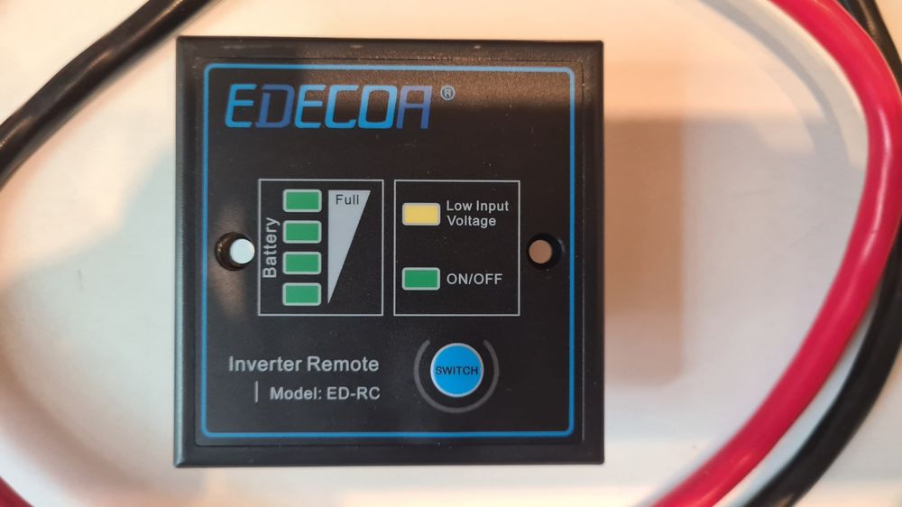 EDECOA Sinus Wechselrichter 12V auf 230V, 1'200W
