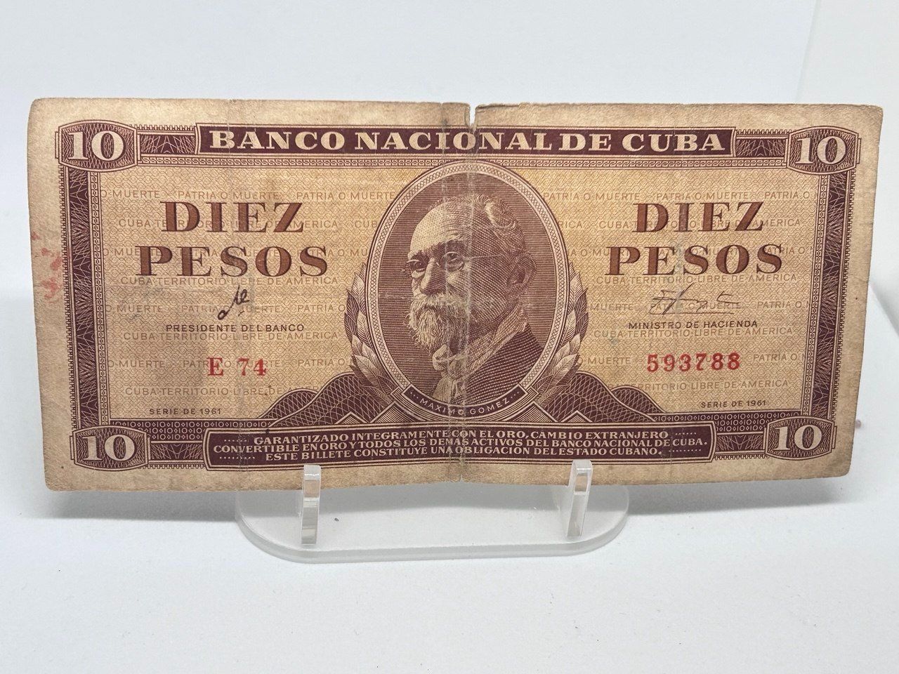 Banconote: 10 Pesos Cubani 1961 – Usato da Giubiasco venduto da LorisVale