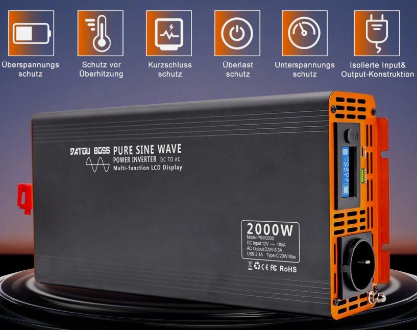 Inverter: Wechselrichter 2000W 4000W 12V auf 230V – Nuovo e nell'imballaggio originale da Amriswil venduto da JaJa-Express 4