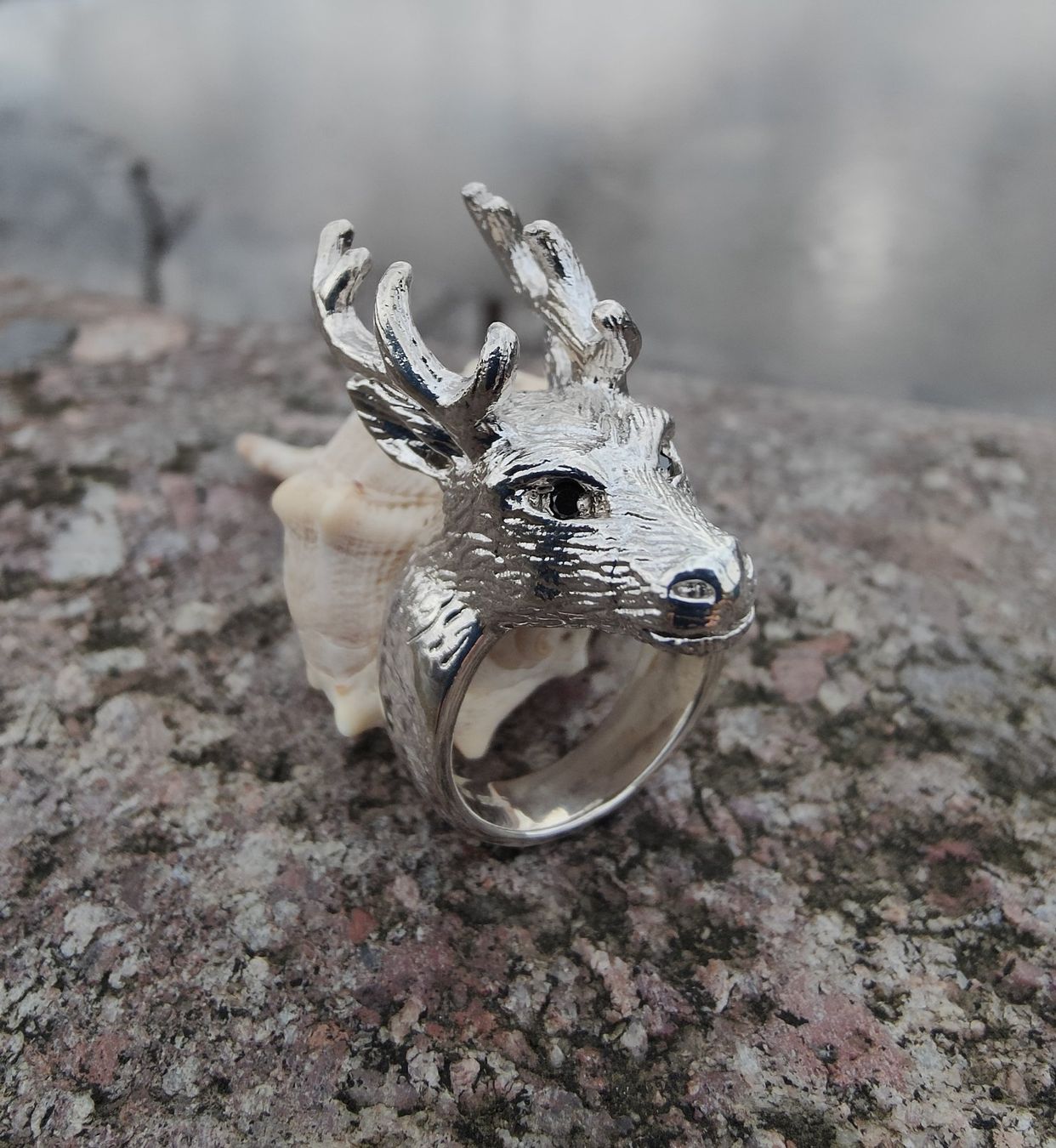 Anelli: Origineller Rentier Ring aus Silber 925 – Nuovo e nell'imballaggio originale da Rümlang venduto da 21f