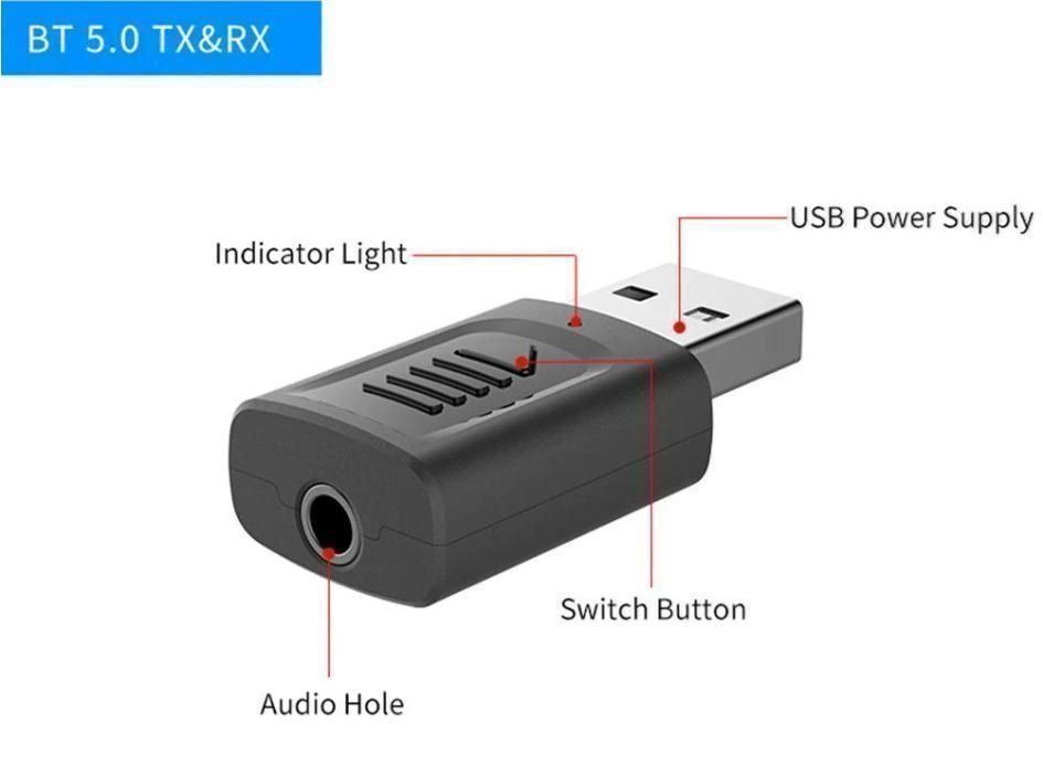 Lettore multimediale & Streamer: USB Bluetooth 5.0 Sender Empfänger 3in1 – Nuovo e nell'imballaggio originale da Unterägeri venduto da RmOnline 6