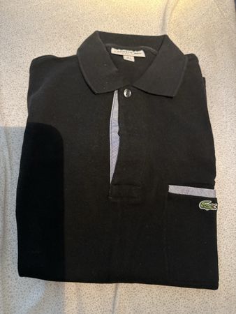 Lacoste Polo Shirt Schwarz Gr. FR 2 / US XS Klassisch & Somm