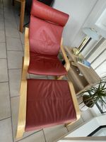 Echt Leder Sessel Poäng Ikea mit Hocker