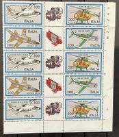 1982 - Italien - Flugzeugebau II - Michel 1790-93 Postfrisch