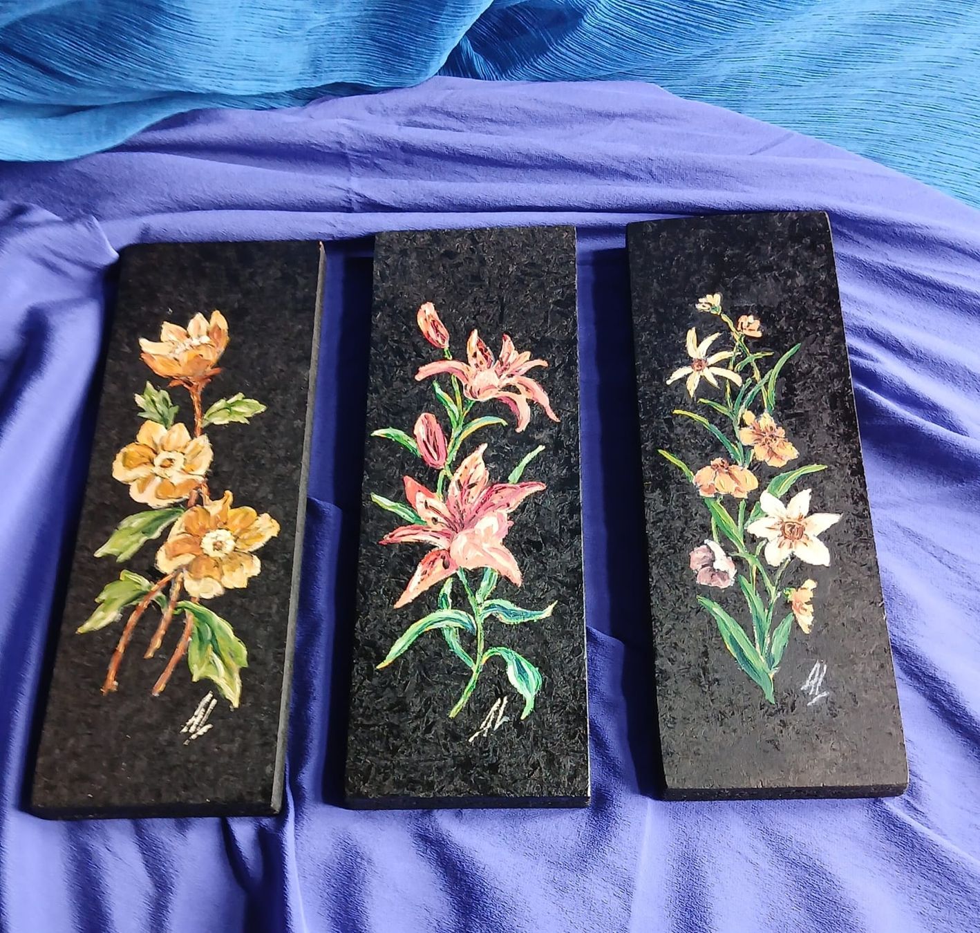 Foto & Immagini: Blumenbilder handgemalte 60er 70er Jahre – Usato da Opfikon venduto da rus_x8fg