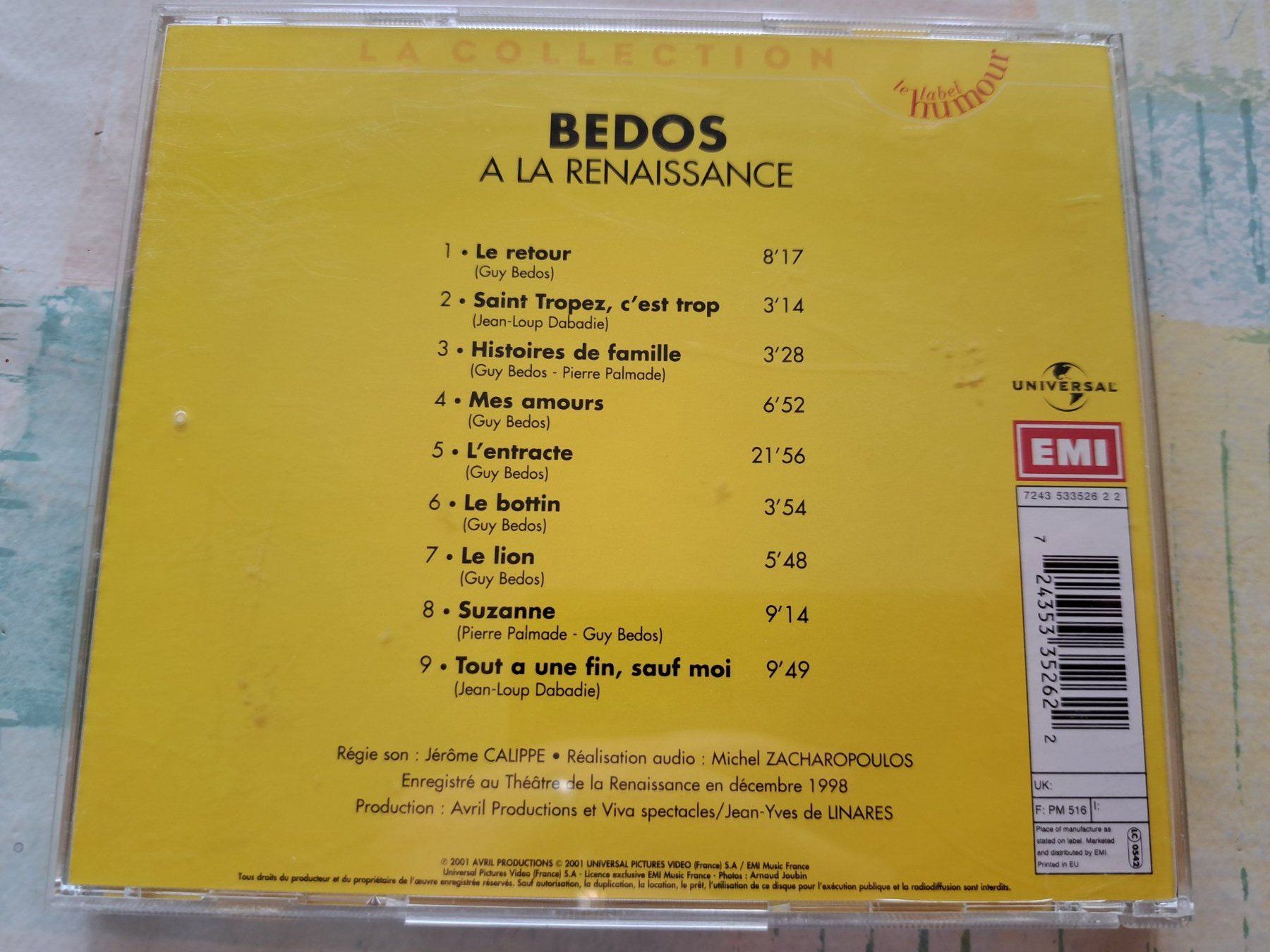 CDs: Cd Bedos - A la renaissance  – D'occasion à Pully par bro_n52j 1