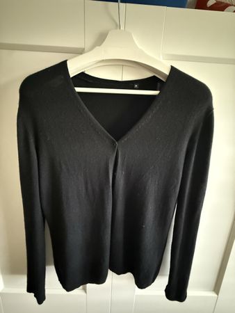 55% Seide 45% Kaschmir Strickjacke Grösse M Schwarz 🖤