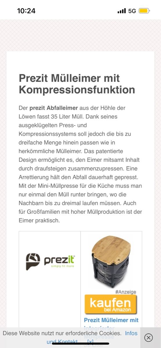 Abfalleimer: Prezit Abfalleimer gute gebrauchte Zustand. – Gebraucht aus Lanzenhäusern von vic63 9