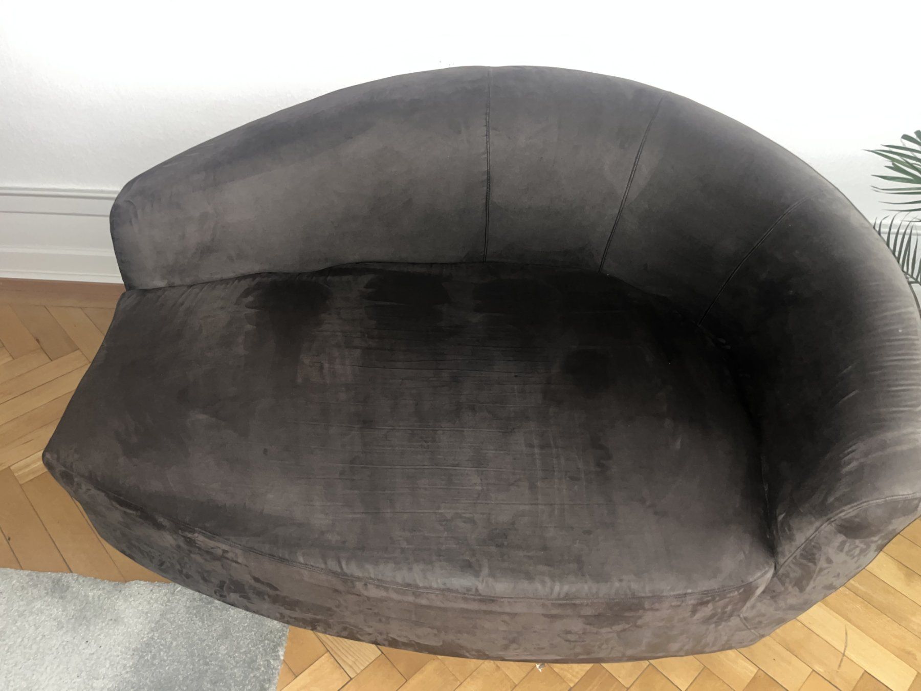 Divani: Rundes Lounge-Sofa / Grau, Microfaser – gebraucht – Usato da St. Gallen venduto da Jan0108 3