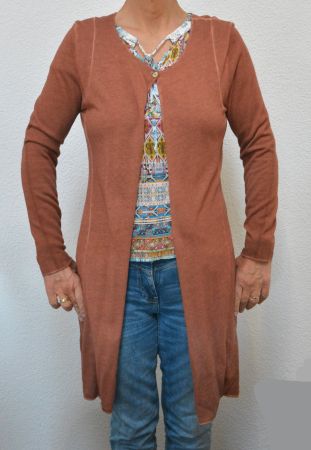 leichte, lange Shirtjacke mit 1 Knopf von Kenny S., Gr. 38