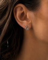 925 Sterling Silber Ohrringe Hexagon Zirkonia 
